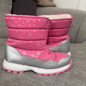 Wonder Nation Pink and Silver Winter Boots